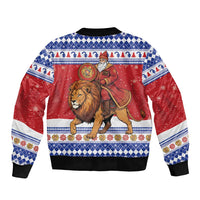 Armenia Christmas Bomber Jacket Santa Riding Lion - Wonder Print Shop