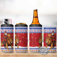 Armenia Christmas 4 in 1 Can Cooler Tumbler Santa Riding Lion - Wonder Print Shop