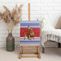Armenia Christmas Canvas Wall Art Santa Riding Lion - Wonder Print Shop