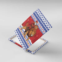 Armenia Christmas Canvas Wall Art Santa Riding Lion - Wonder Print Shop