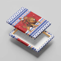Armenia Christmas Canvas Wall Art Santa Riding Lion - Wonder Print Shop