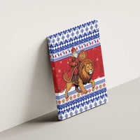 Armenia Christmas Canvas Wall Art Santa Riding Lion - Wonder Print Shop