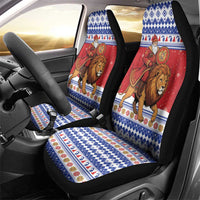 Armenia Christmas Car Seat Cover Santa Riding Lion - Wonder Print Shop