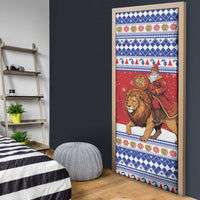 Armenia Christmas Door Cover Santa Riding Lion - Wonder Print Shop