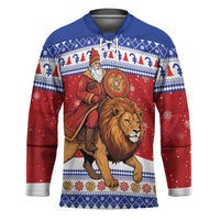 Armenia Christmas Hockey Jersey Santa Riding Lion - Wonder Print Shop