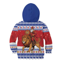 Armenia Christmas Kid Hoodie Santa Riding Lion - Wonder Print Shop