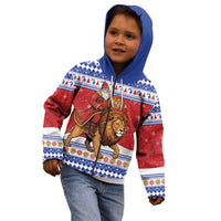 Armenia Christmas Kid Hoodie Santa Riding Lion - Wonder Print Shop