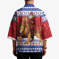 Armenia Christmas Kimono Santa Riding Lion - Wonder Print Shop