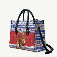 Armenia Christmas Leather Bag Santa Riding Lion - Wonder Print Shop