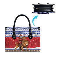Armenia Christmas Leather Bag Santa Riding Lion - Wonder Print Shop