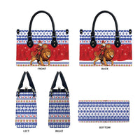 Armenia Christmas Leather Bag Santa Riding Lion - Wonder Print Shop