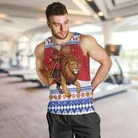 Armenia Christmas Men Tank Top Santa Riding Lion - Wonder Print Shop