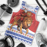 Armenia Christmas Men Tank Top Santa Riding Lion - Wonder Print Shop