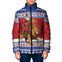 Armenia Christmas Padded Jacket Santa Riding Lion - Wonder Print Shop