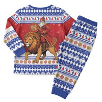 Armenia Christmas Pajama Set Santa Riding Lion - Wonder Print Shop