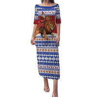 Armenia Christmas Puletasi Santa Riding Lion - Wonder Print Shop