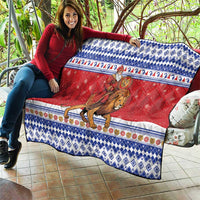 Armenia Christmas Quilt Santa Riding Lion - Wonder Print Shop