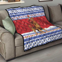 Armenia Christmas Quilt Santa Riding Lion - Wonder Print Shop