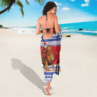 Armenia Christmas Sarong Santa Riding Lion - Wonder Print Shop