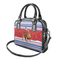 Armenia Christmas Shoulder Handbag Santa Riding Lion - Wonder Print Shop
