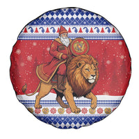 Armenia Christmas Spare Tire Cover Santa Riding Lion - Wonder Print Shop
