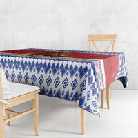 Armenia Christmas Tablecloth Santa Riding Lion - Wonder Print Shop