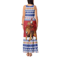 Armenia Christmas Tank Maxi Dress Santa Riding Lion - Wonder Print Shop