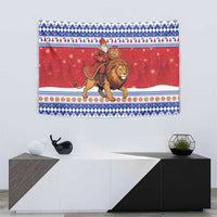 Armenia Christmas Tapestry Santa Riding Lion - Wonder Print Shop