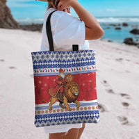 Armenia Christmas Tote Bag Santa Riding Lion - Wonder Print Shop