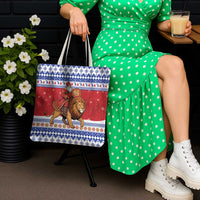 Armenia Christmas Tote Bag Santa Riding Lion - Wonder Print Shop