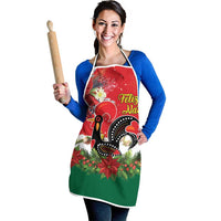 Portugal Christmas Apron Rooster of Barcelos Christmas Lightning Art - Wonder Print Shop
