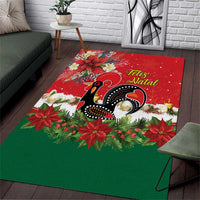 Portugal Christmas Area Rug Rooster of Barcelos Christmas Lightning Art - Wonder Print Shop