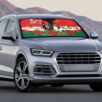 Portugal Christmas Auto Sun Shade Rooster of Barcelos Christmas Lightning Art - Wonder Print Shop