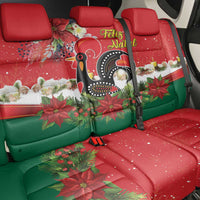 Portugal Christmas Back Car Seat Cover Rooster of Barcelos Christmas Lightning Art - Wonder Print Shop