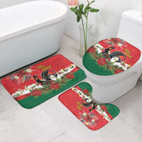 Portugal Christmas Bathroom Set Rooster of Barcelos Christmas Lightning Art - Wonder Print Shop