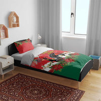 Portugal Christmas Bedding Set Rooster of Barcelos Christmas Lightning Art - Wonder Print Shop