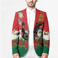 Portugal Christmas Blazer Rooster of Barcelos Christmas Lightning Art - Wonder Print Shop