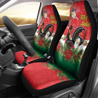 Portugal Christmas Car Seat Cover Rooster of Barcelos Christmas Lightning Art - Wonder Print Shop