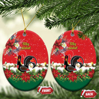 Portugal Christmas Ceramic Ornament Rooster of Barcelos Christmas Lightning Art - Wonder Print Shop