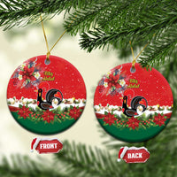 Portugal Christmas Ceramic Ornament Rooster of Barcelos Christmas Lightning Art - Wonder Print Shop