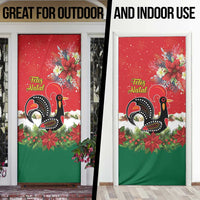 Portugal Christmas Door Cover Rooster of Barcelos Christmas Lightning Art - Wonder Print Shop