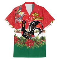 Portugal Christmas Family Matching Mermaid Dress and Hawaiian Shirt Rooster of Barcelos Christmas Lightning Art - Wonder Print Shop