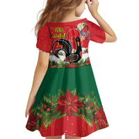 Portugal Christmas Family Matching Off The Shoulder Long Sleeve Dress and Hawaiian Shirt Rooster of Barcelos Christmas Lightning Art - Wonder Print Shop