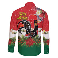 Portugal Christmas Family Matching Off The Shoulder Long Sleeve Dress and Hawaiian Shirt Rooster of Barcelos Christmas Lightning Art - Wonder Print Shop