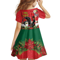 Portugal Christmas Family Matching Summer Maxi Dress and Hawaiian Shirt Rooster of Barcelos Christmas Lightning Art - Wonder Print Shop