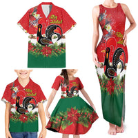 Portugal Christmas Family Matching Tank Maxi Dress and Hawaiian Shirt Rooster of Barcelos Christmas Lightning Art - Wonder Print Shop