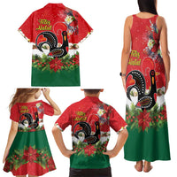Portugal Christmas Family Matching Tank Maxi Dress and Hawaiian Shirt Rooster of Barcelos Christmas Lightning Art - Wonder Print Shop