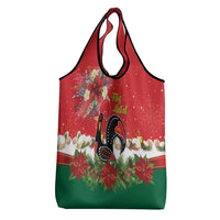 Portugal Christmas Grocery Bag Rooster of Barcelos Christmas Lightning Art - Wonder Print Shop