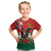 Portugal Christmas Kid T Shirt Rooster of Barcelos Christmas Lightning Art - Wonder Print Shop