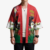 Portugal Christmas Kimono Rooster of Barcelos Christmas Lightning Art - Wonder Print Shop